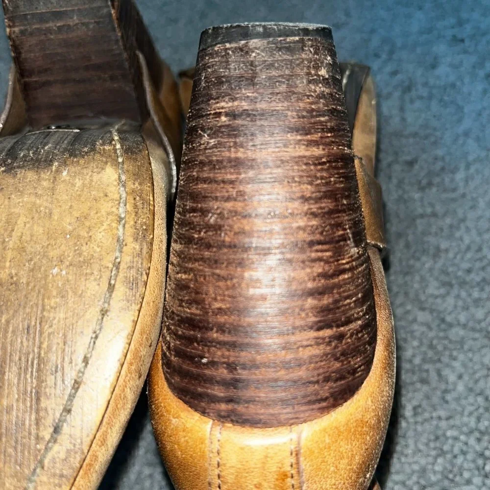 ANTHROPOLOGIE Schuler & Sons Philadelphia Brown Distressed Booties - GUC - 7.5